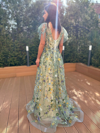 Botanical Elegance Gown - Dresses Dioma