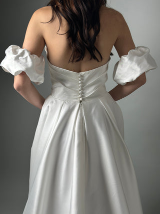 Elegant Classic Luxury Mikado A-line Wedding Dress Amelia - Dresses Dioma