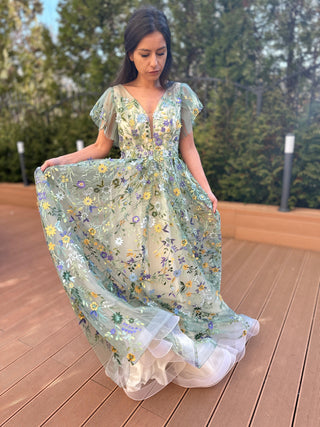 Botanical Elegance Gown - Dresses Dioma