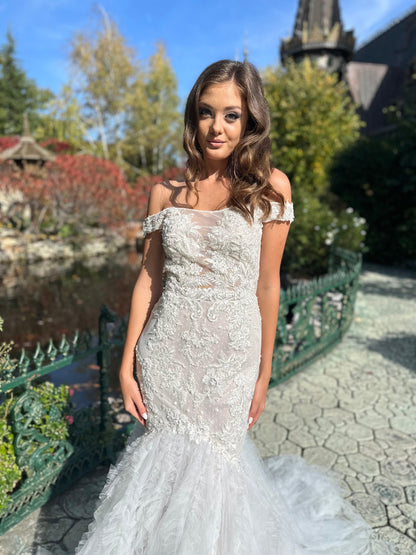 Mermaid Lace Wedding Dress Off The Shoulder - Dresses Dioma