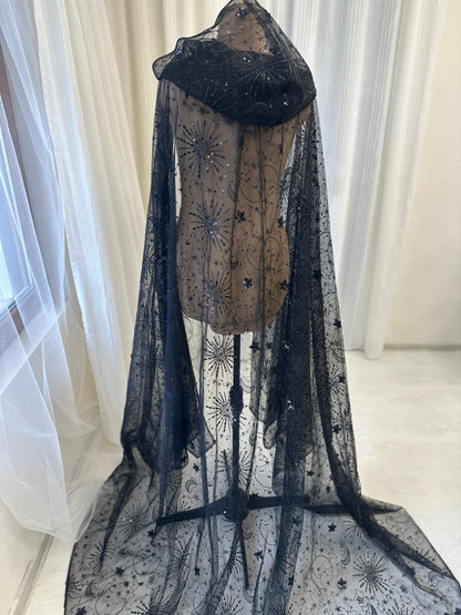 Celestial Hooded Cape Veil