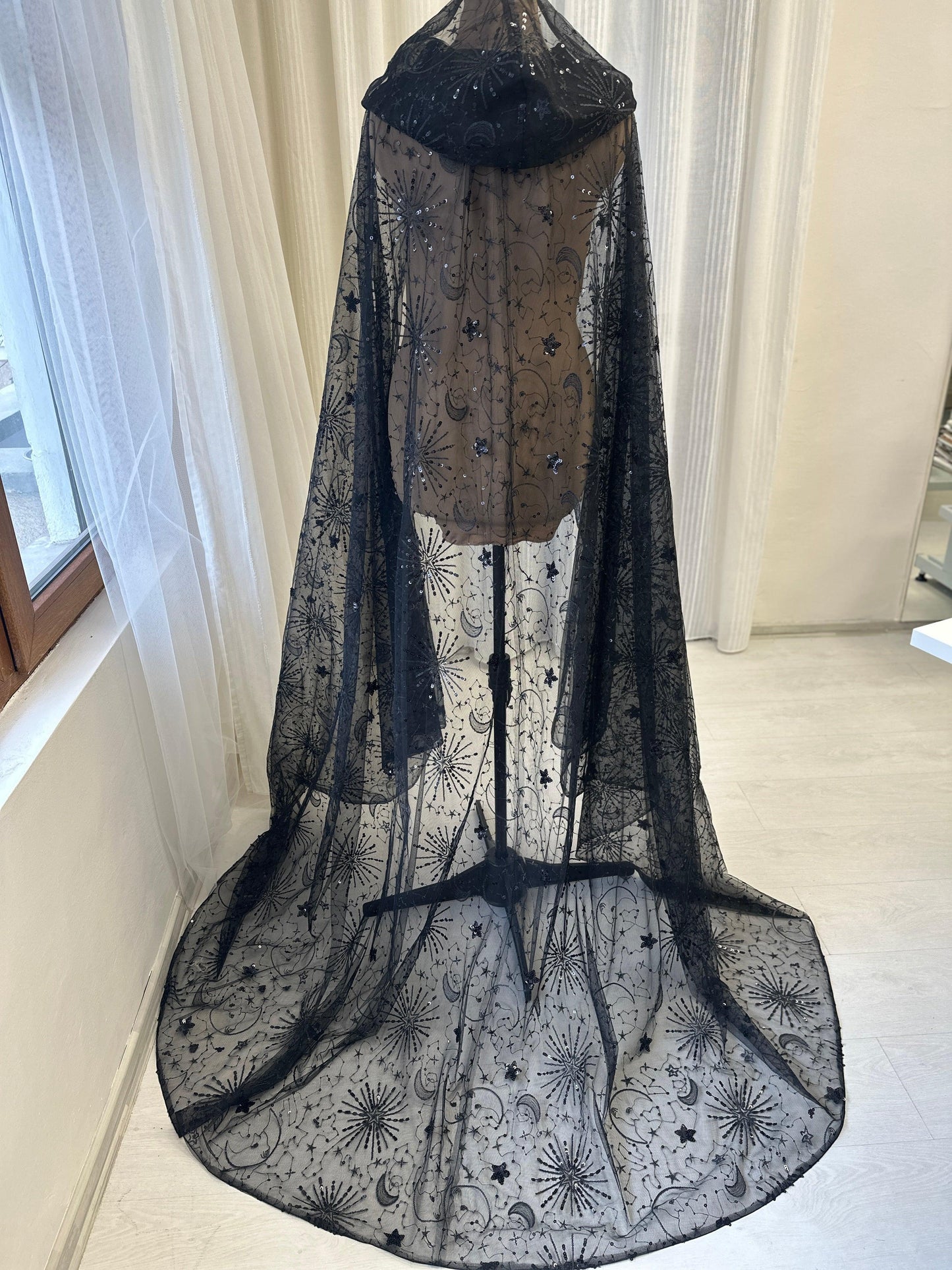 Celestial Hooded Cape Veil