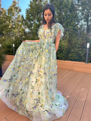 Botanical Elegance Gown - Dresses Dioma