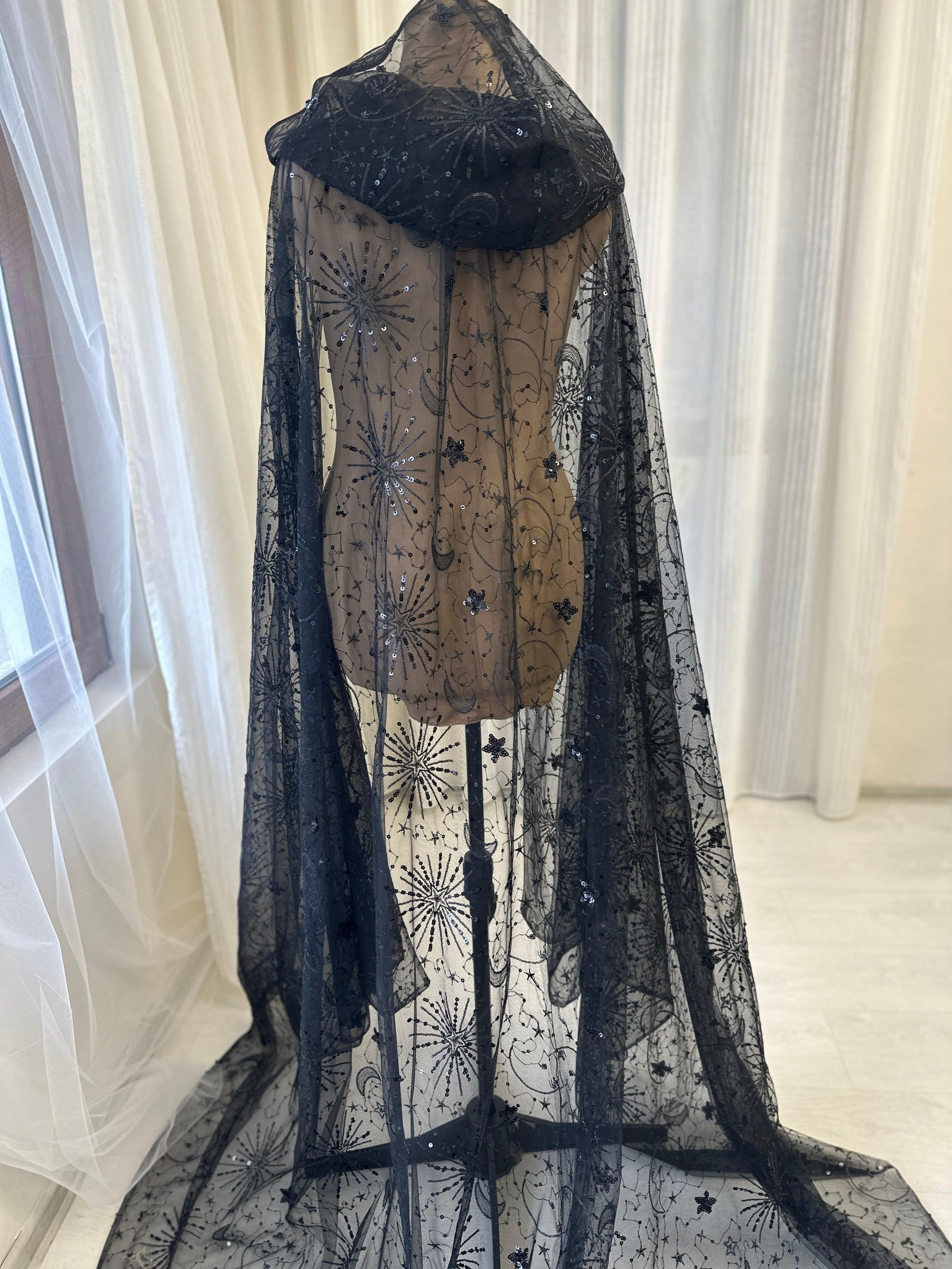 Celestial Hooded Cape Veil