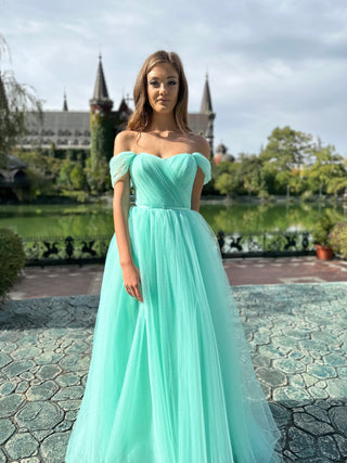 Fairy Ethereal Tulle Gown in Mint Green - In Stock - Dresses Dioma