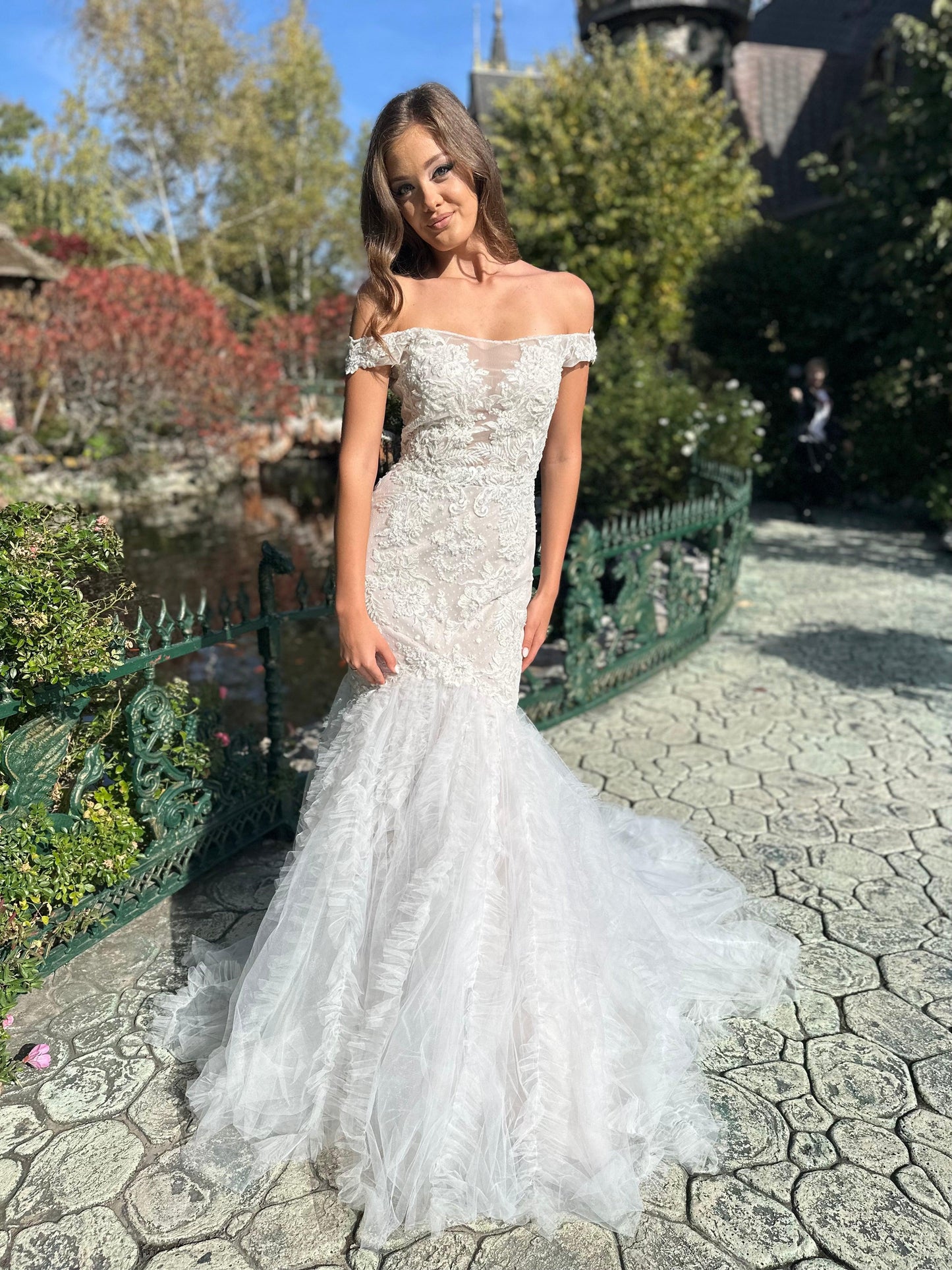 Mermaid Lace Wedding Dress Off The Shoulder - Dresses Dioma