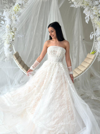 A-line Tulle Lace bridal gown Nadya - Dresses Dioma