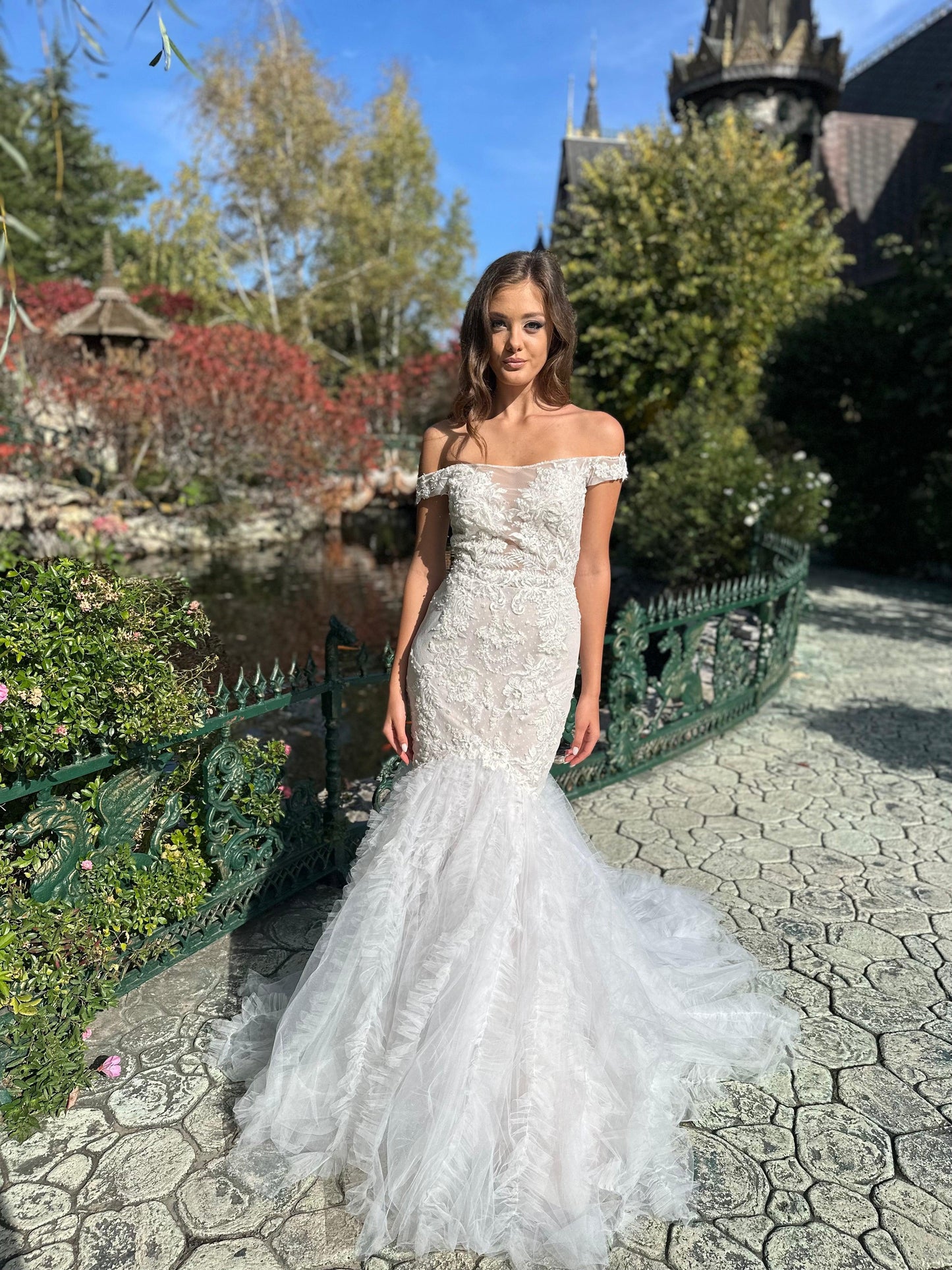 Mermaid Lace Wedding Dress Off The Shoulder - Dresses Dioma