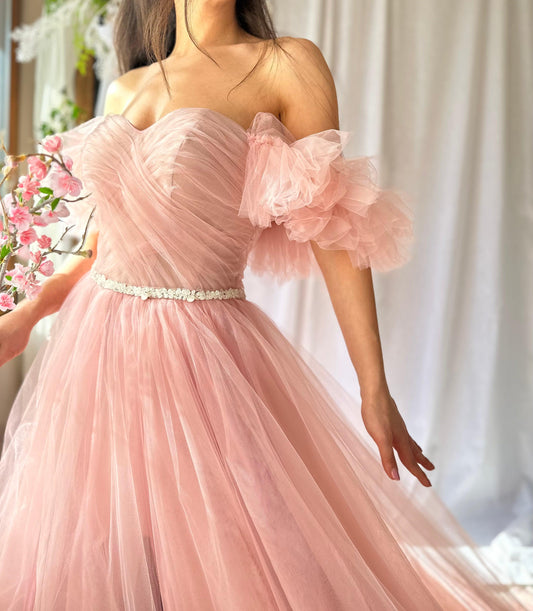 Fairy Pink Tulle Gown - Dresses Dioma