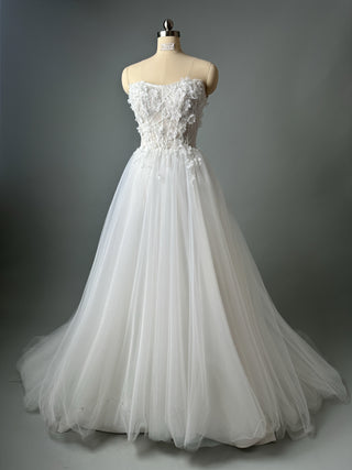 Luxury Floral Lace Wedding Dress A-line Off Shoulder