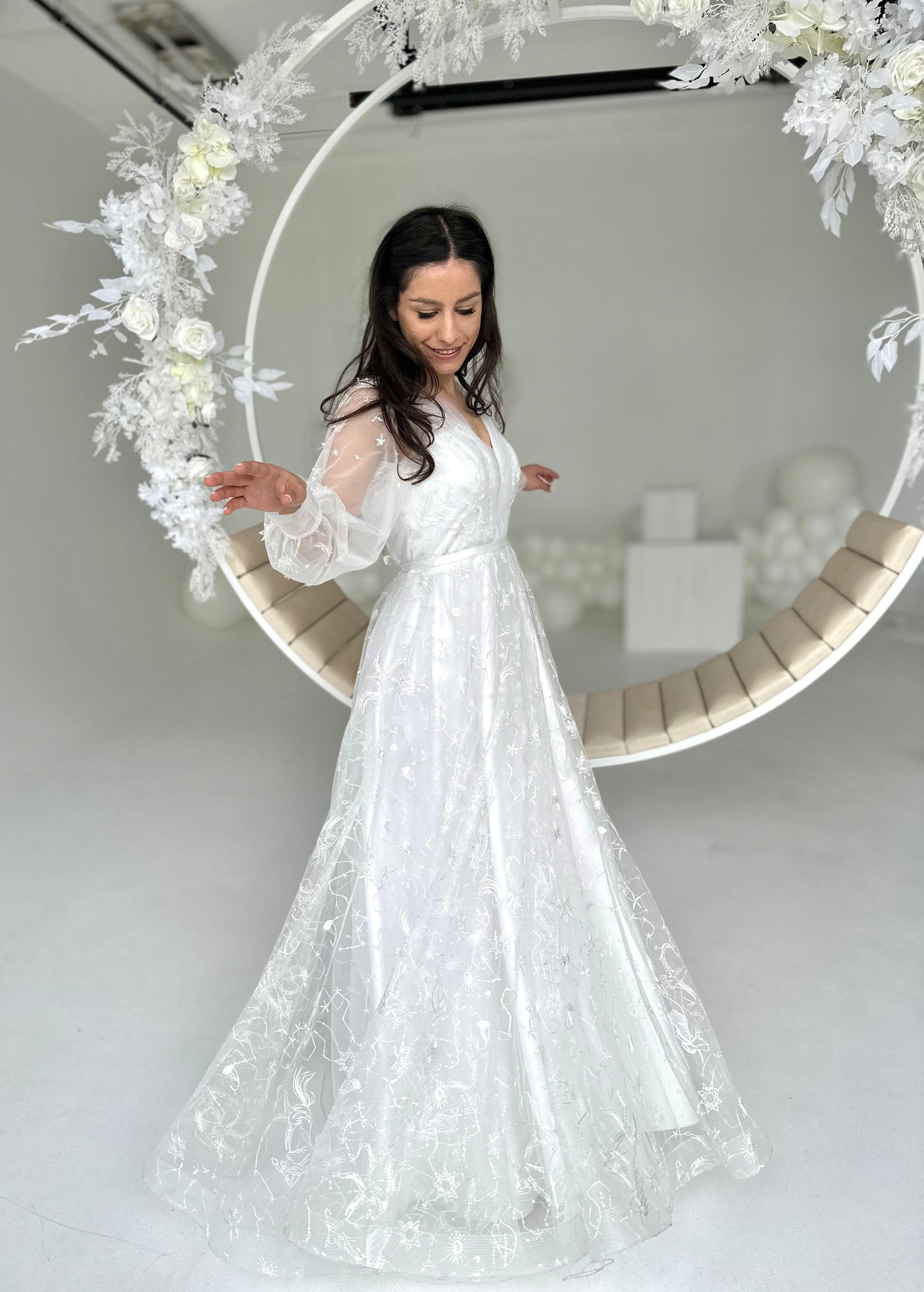 20 Starry Wedding Dresses for an Out-of-This-World Look