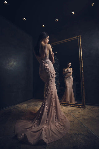 Enchanting Pink Lace Gown - Dresses Dioma
