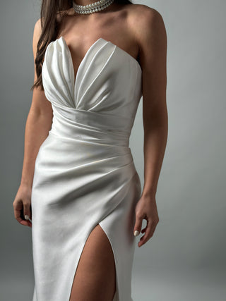 Elegant Mermaid Mikado Wedding Dress Belle - Dresses Dioma