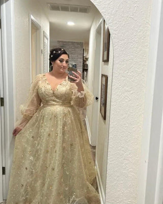 CLEARANCE | Celestial Unique Boho Wedding Dress in gray - Dresses Dioma