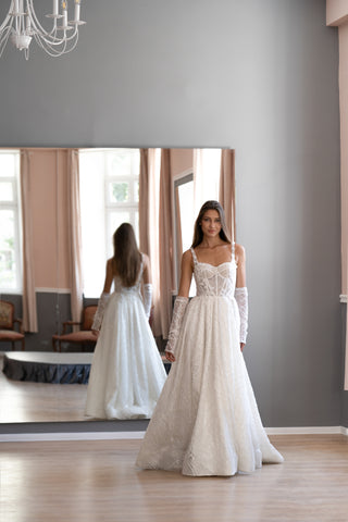 Modern Lace A-line Wedding Gown CELINE