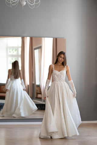 Modern Lace A-line Wedding Gown CELINE