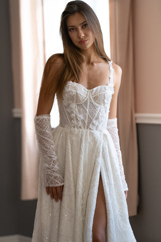 Modern Lace A-line Wedding Gown CELINE