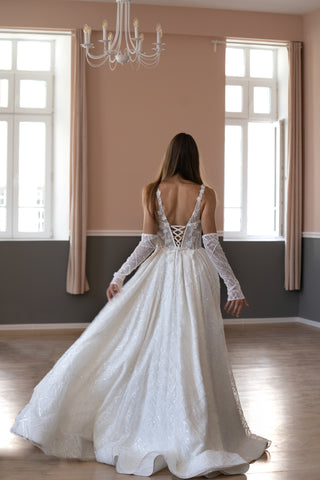Modern Lace A-line Wedding Gown CELINE