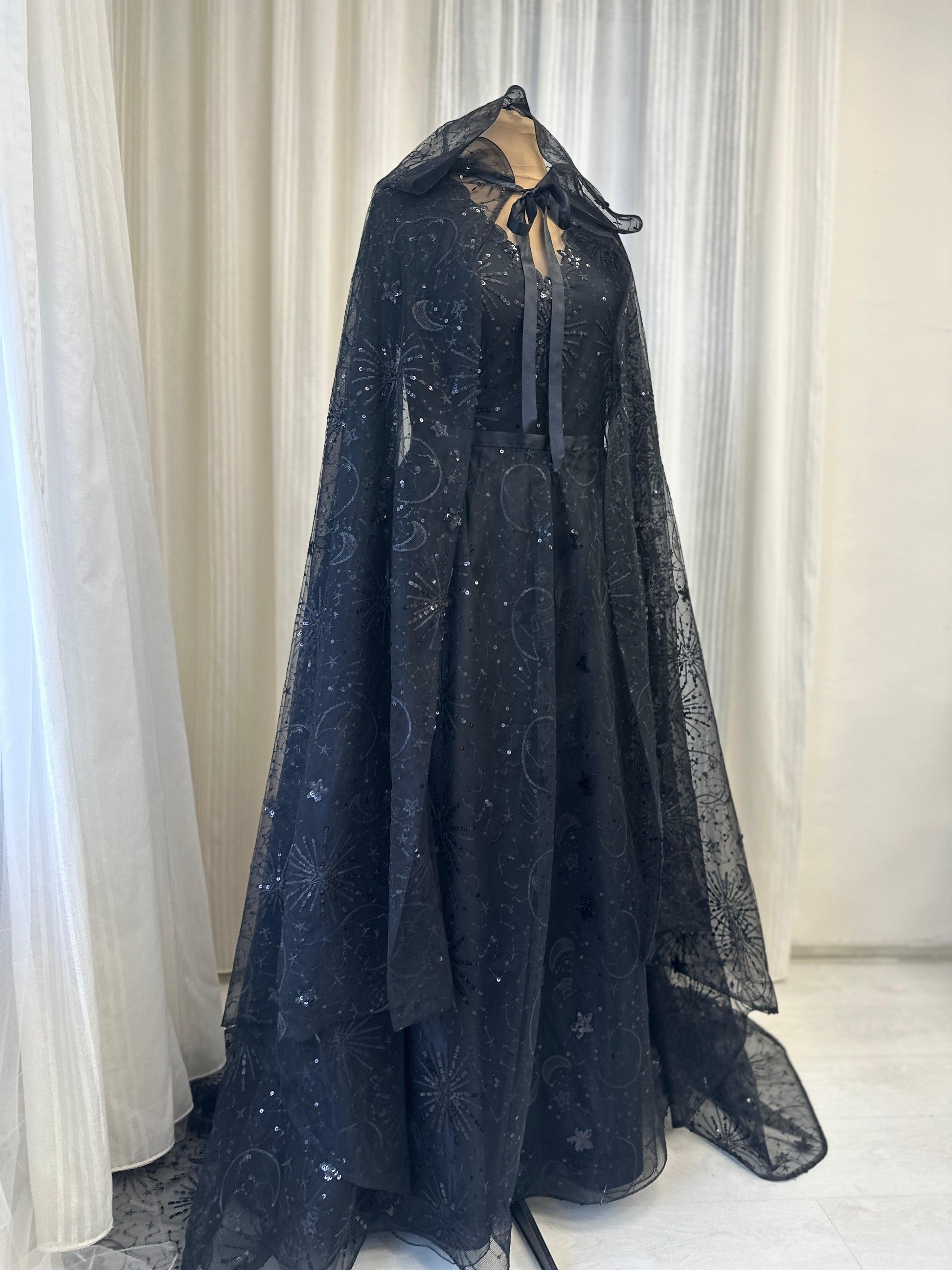 Celestial Hooded Cape Veil