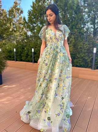 Botanical Elegance Gown - Dresses Dioma