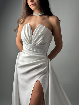 Elegant Mermaid Mikado Wedding Dress Belle - Dresses Dioma