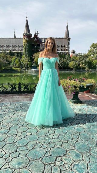 Fairy Ethereal Tulle Gown in Mint Green - In Stock - Dresses Dioma