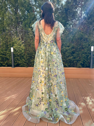 Botanical Elegance Gown - Dresses Dioma
