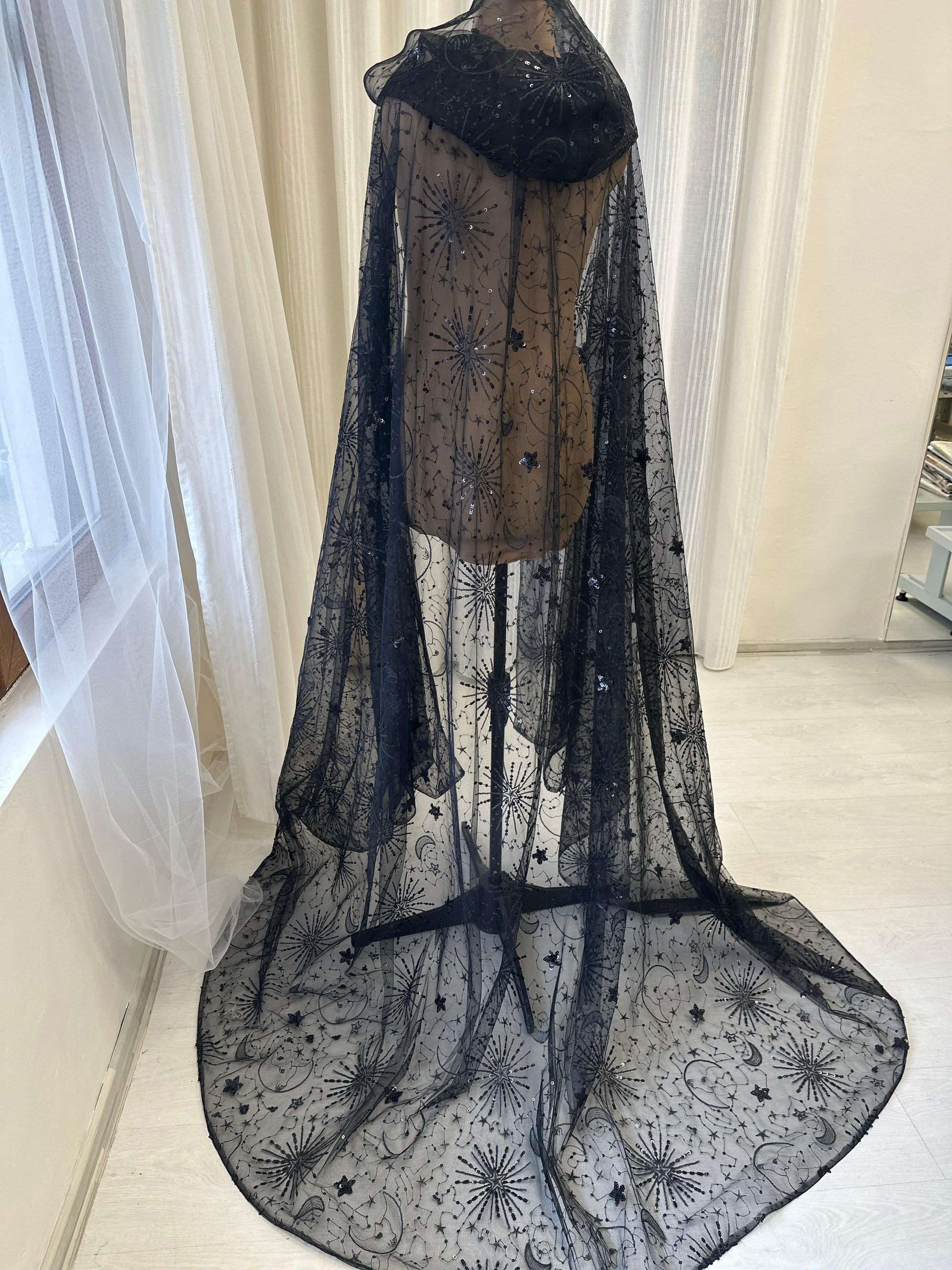 Celestial Hooded Cape Veil