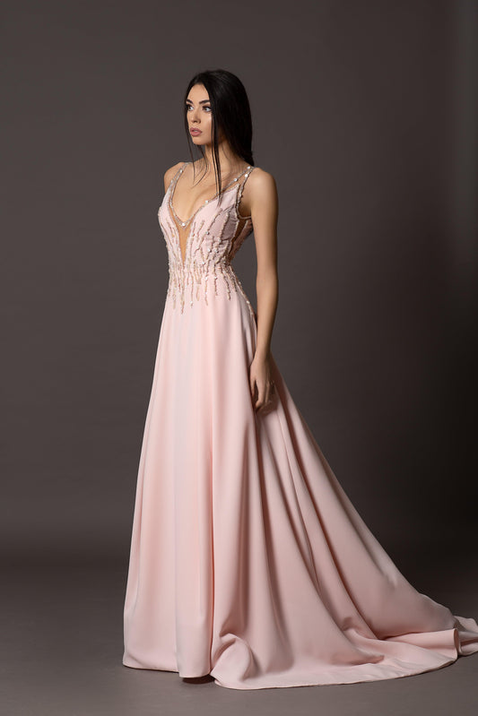 Unique Beaded wedding dress in pink - Dresses Dioma