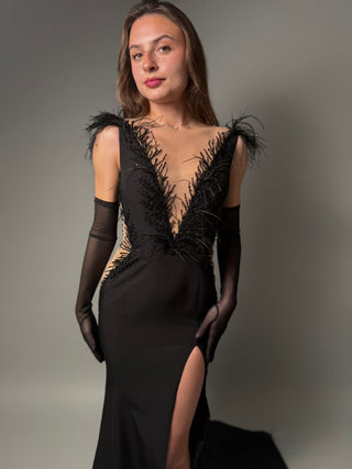 Black Lace Gothic Mermaid Gown Alternative - Dresses Dioma