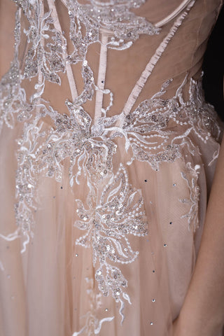 Lace Off The Shoulder Romantic Dress Tulle - Dresses Dioma