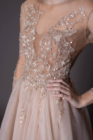 Romantic Gown in Gold - In Stock - Dresses Dioma