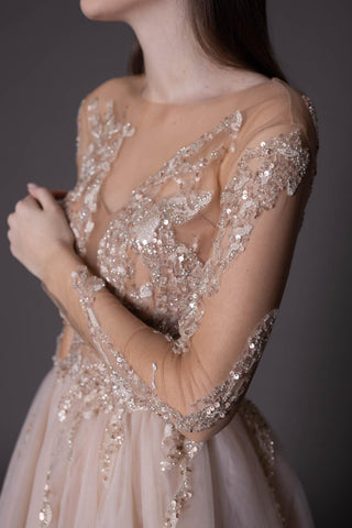 Romantic Gown in Gold - In Stock - Dresses Dioma