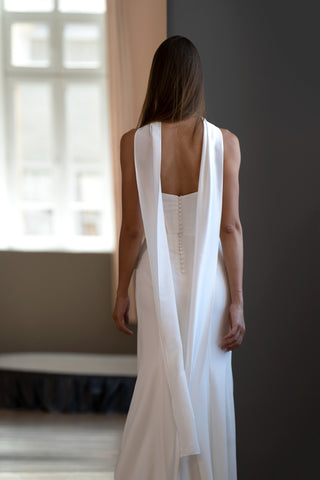 Sleek Crepe Mermaid Wedding Dress Katrine