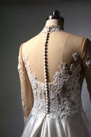 Modest Lace Wedding Dress Long Sleeve