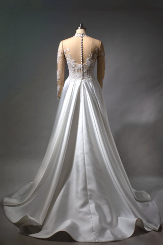 Modest Lace Wedding Dress Long Sleeve