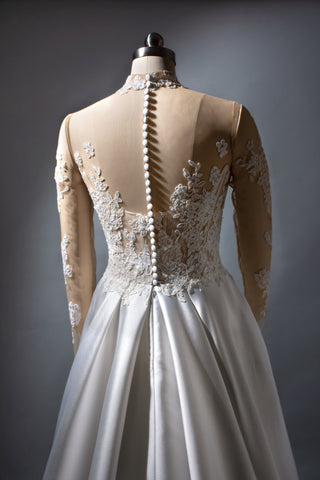 Modest Lace Wedding Dress Long Sleeve