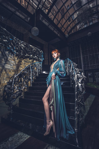 Fairy Witchy Gown with Long sleeves - Dresses Dioma