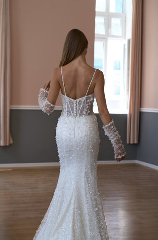Modern Luxury Mermaid wedding gown Sienna long sleeves