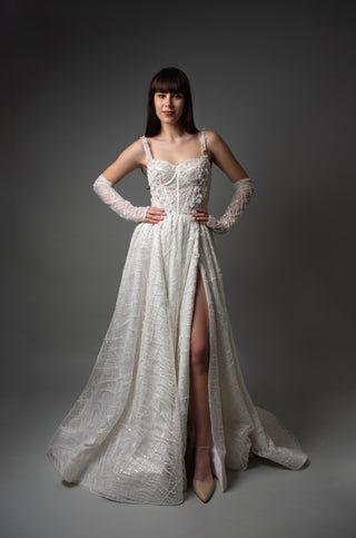 Modern Lace A-line Wedding Gown CELINE