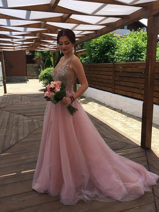Sexy Open Back wedding dress deep V - Dresses Dioma