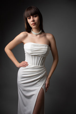 Sleek Crepe Mermaid Wedding Dress Katrine