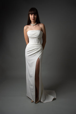 Sleek Crepe Mermaid Wedding Dress Katrine