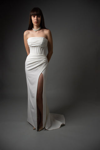 Sleek Crepe Mermaid Wedding Dress Katrine