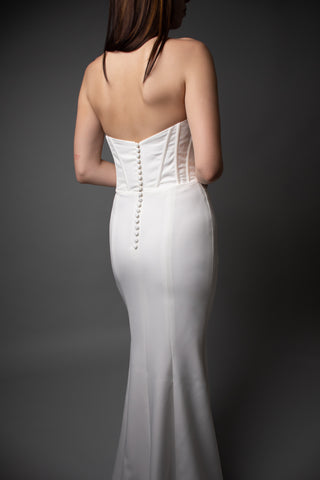 Sleek Crepe Mermaid Wedding Dress Katrine