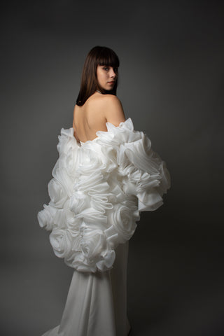 Floral Volumetric 3D Rose Cape - Rosella